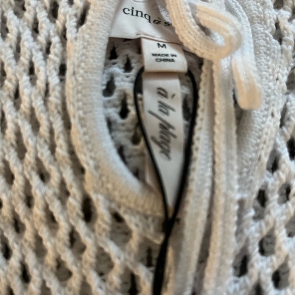 AUTHENTIC CINQ A SEPT NIKITA WHITE COVER UP DRESS SIZE MEDIUM - Picture 7 of 8